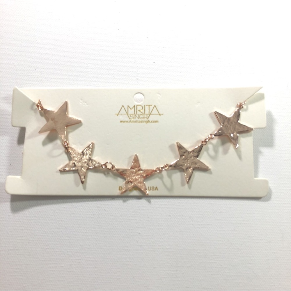 Amrita Singh Star Girl Necklace Rose Gold Tone - Picture 7 of 8